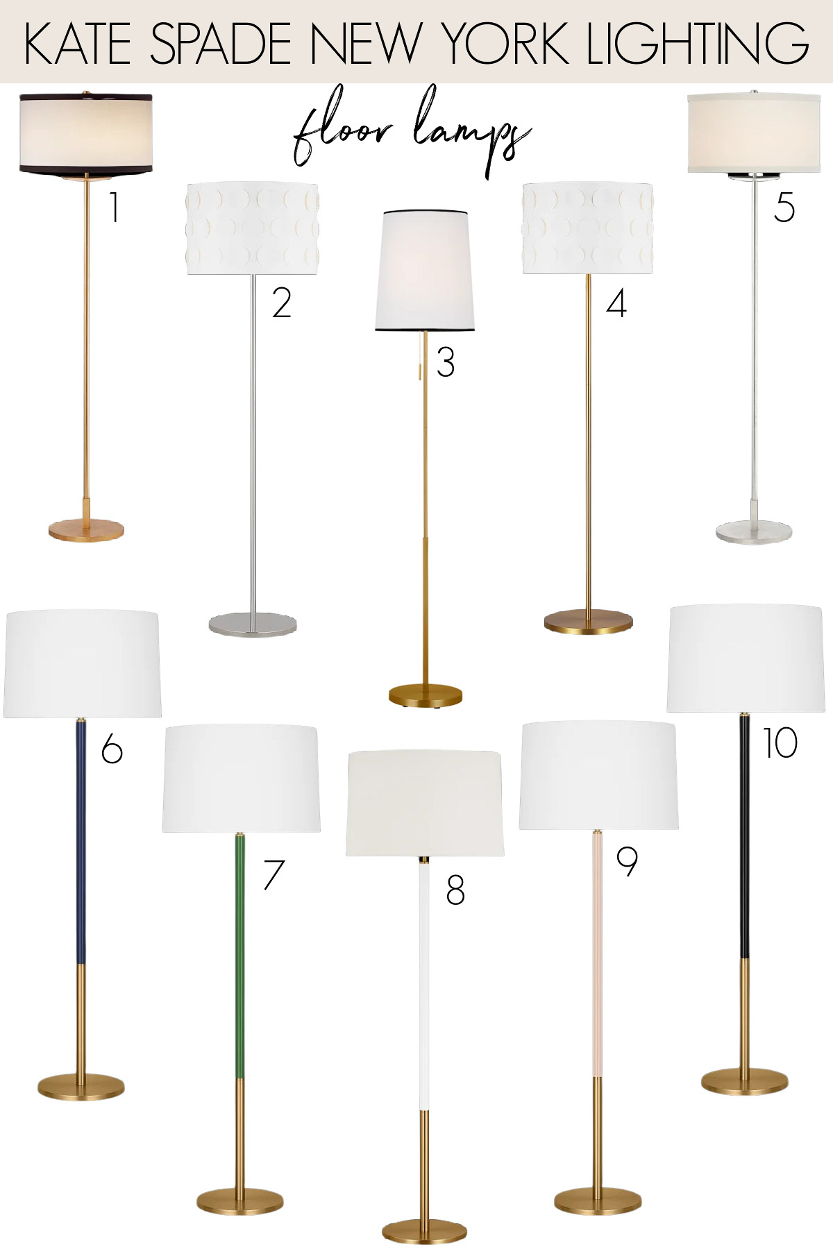 Bedroom floor lamps - kate spade new york brand