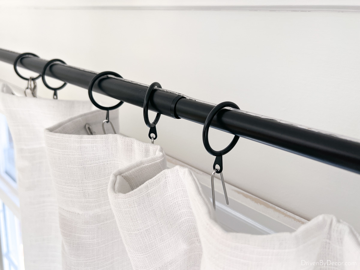 Curtain hack that allows your rings to glide smoothly and quietly