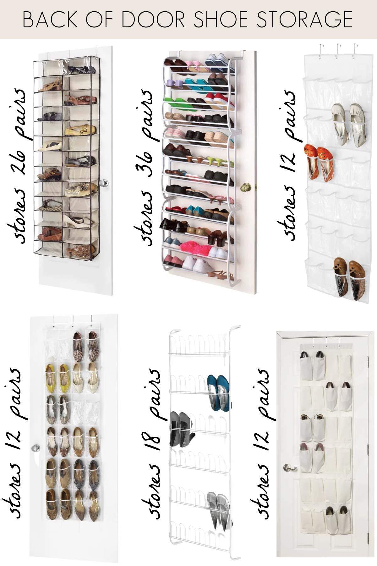 18 Pair Overdoor Shoe Organizer