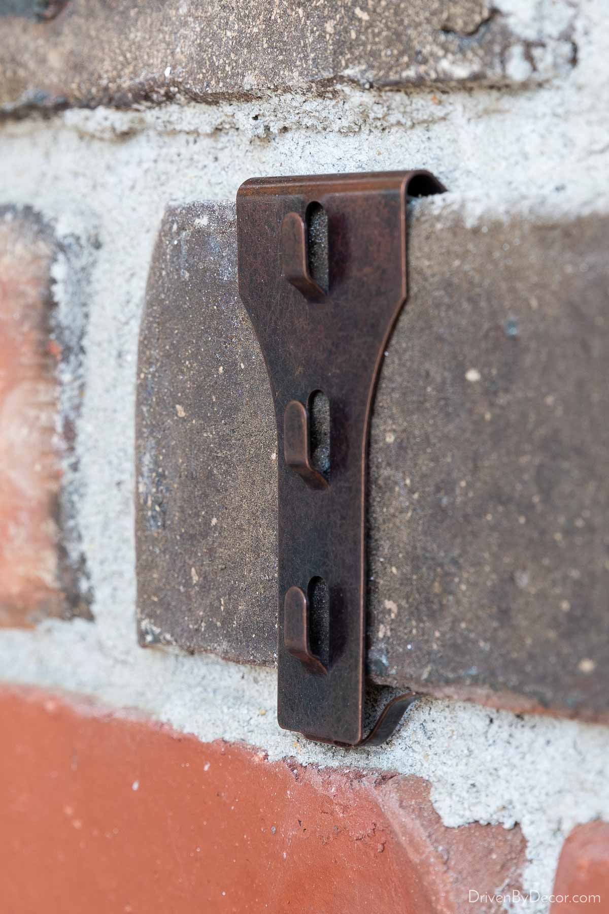 Brick clip-on hangers