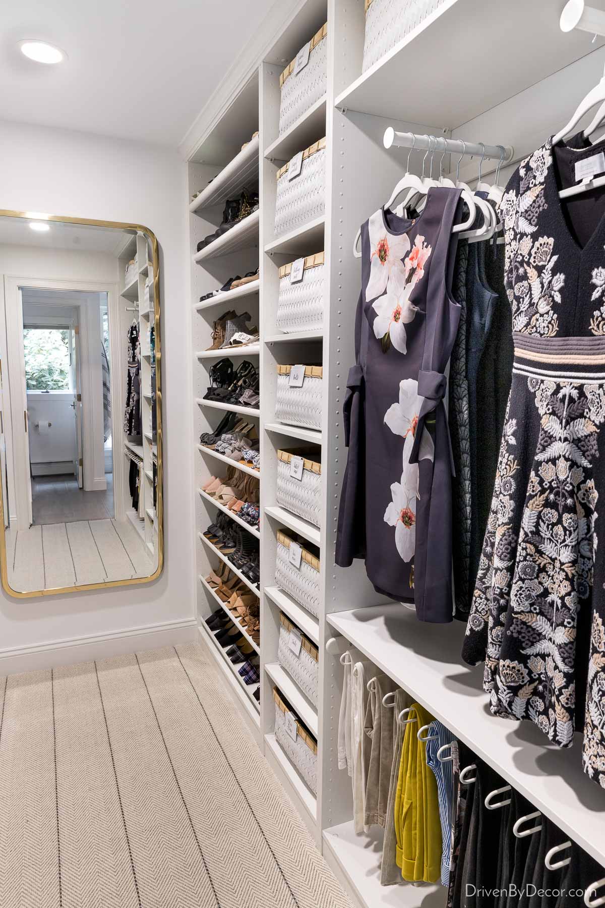 IKEA Pax wardrobes used for closet organization