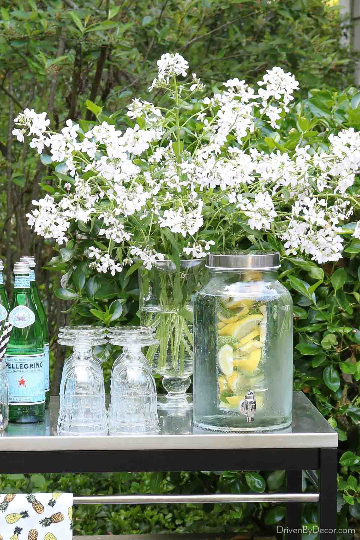 Wildflowers in a glass vase