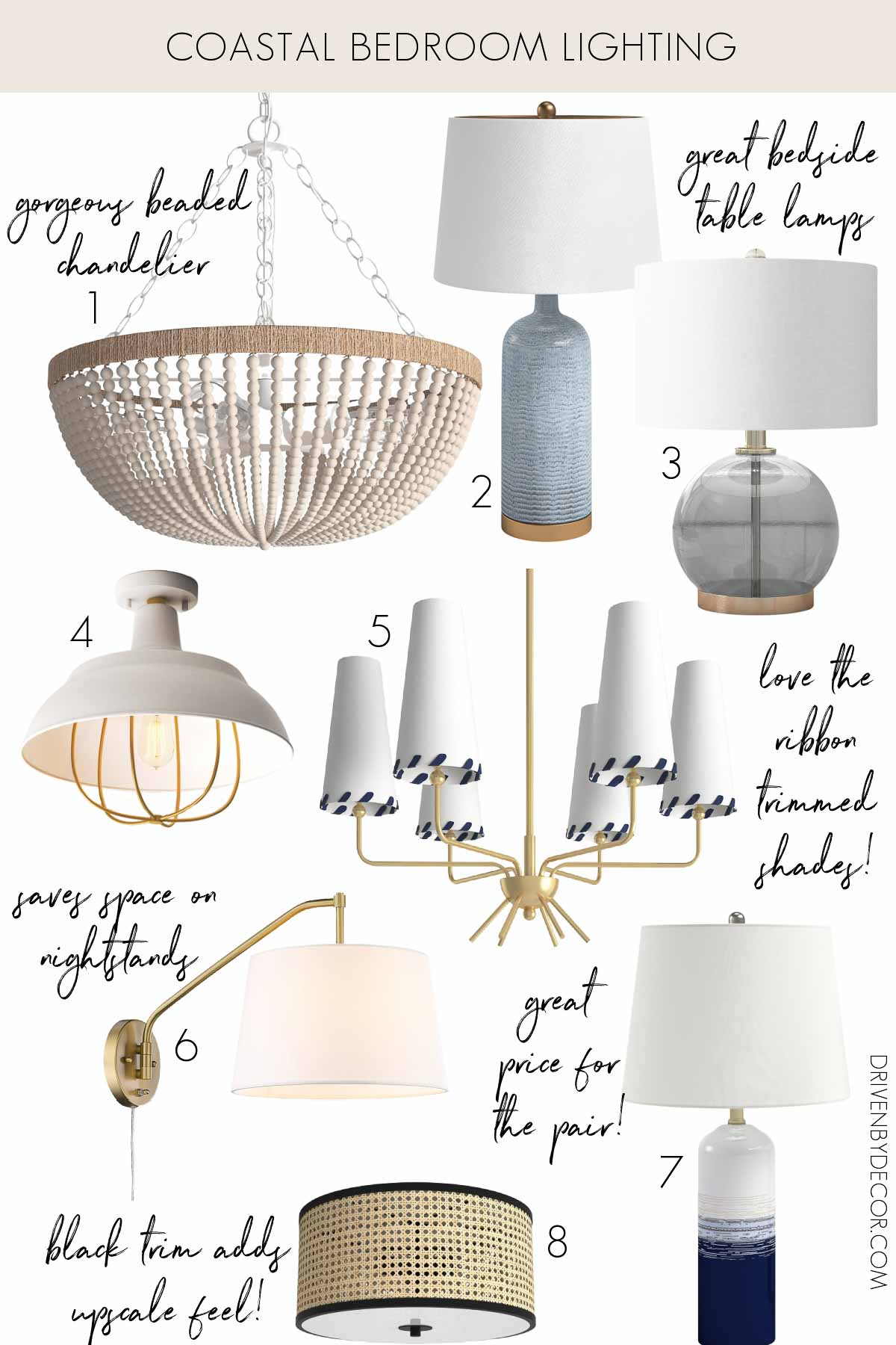 6 Coastal Bedroom Ideas Coastal bedroom lighting