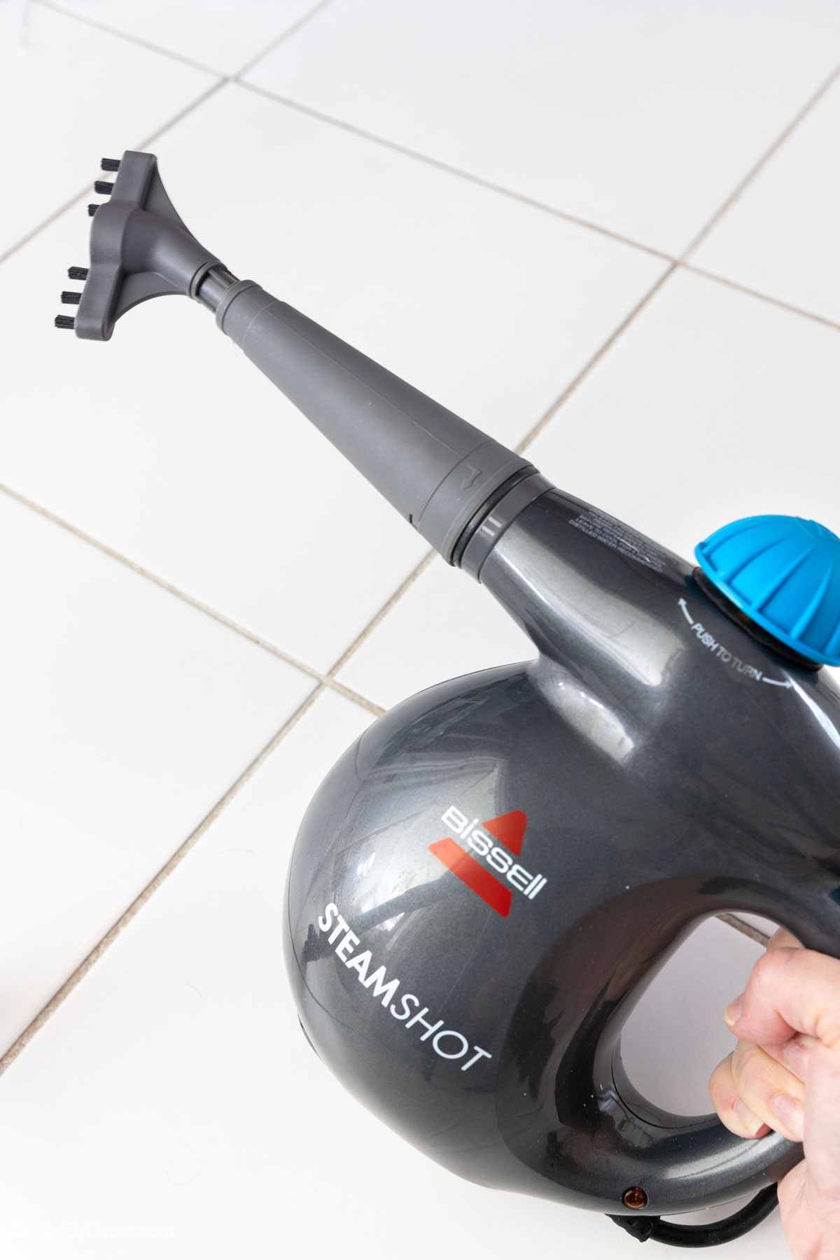 Bissell steam cleaner with grout brush attachment