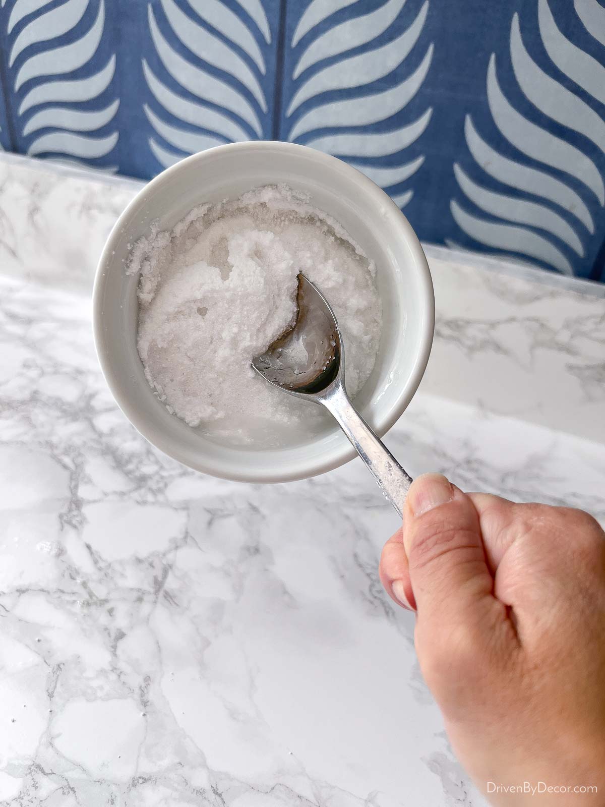 OxiClean paste hardened in a bowl