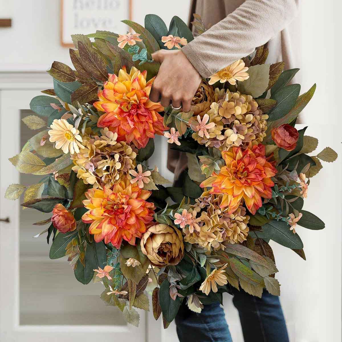 Budget friendly floral wreath