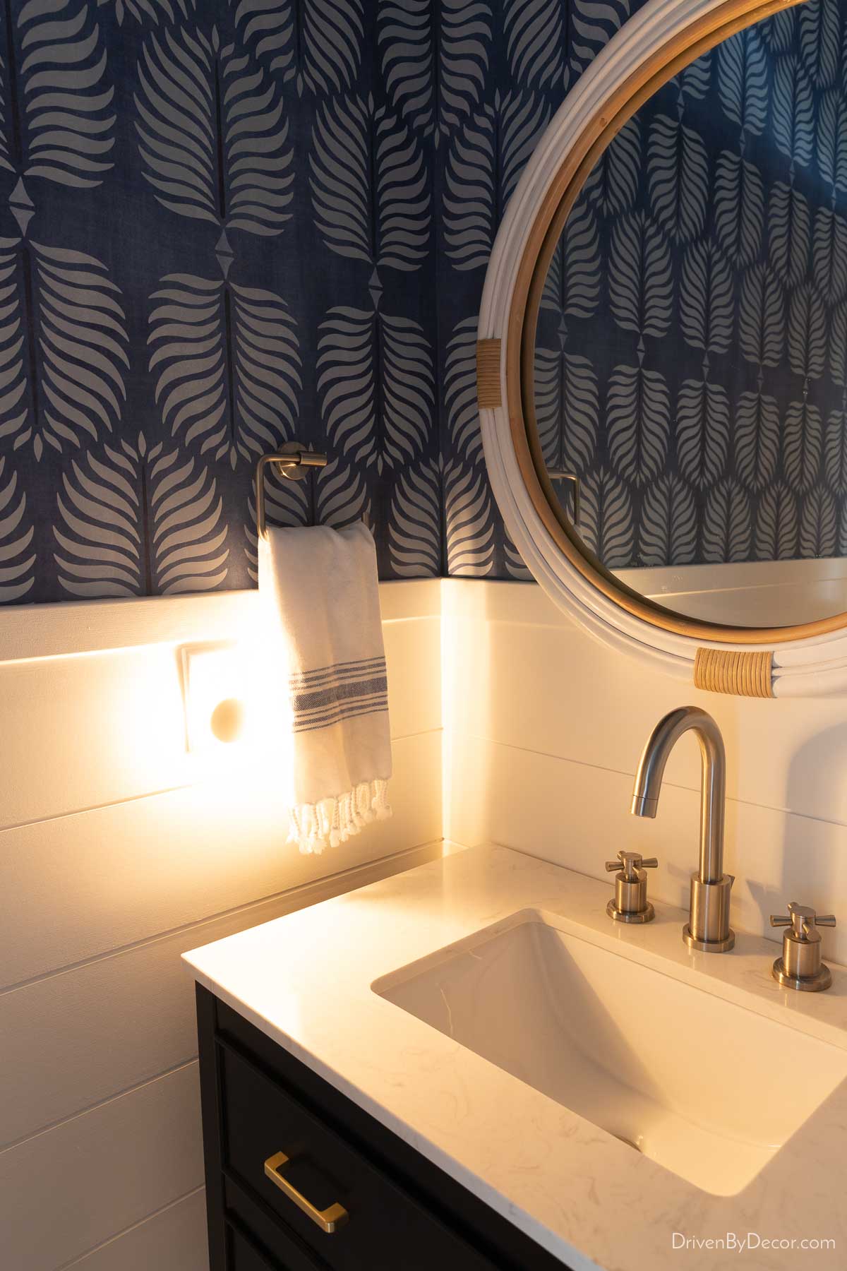 Casper Night Light with motion detection in a bathroom