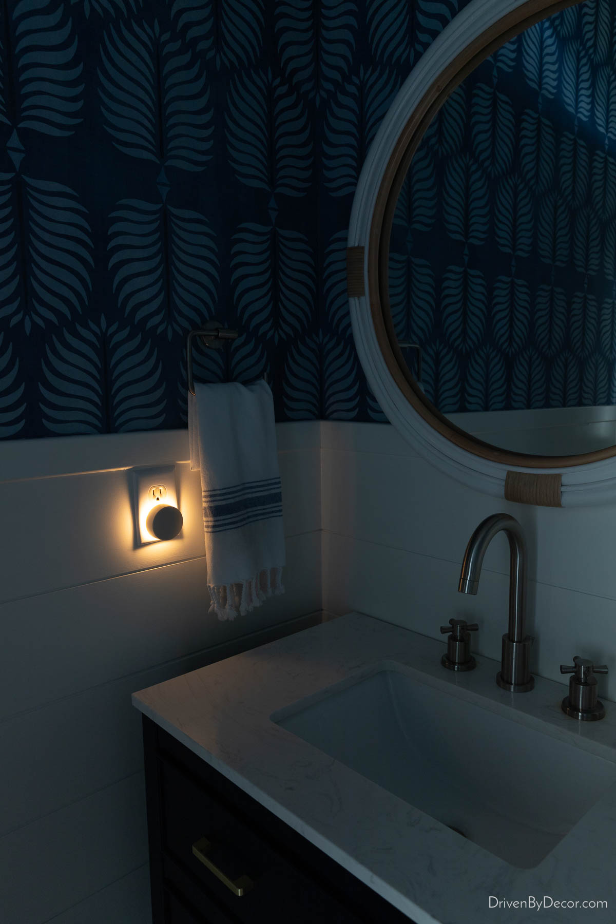 Casper Glow Light Night Light with soft glow in bathroom