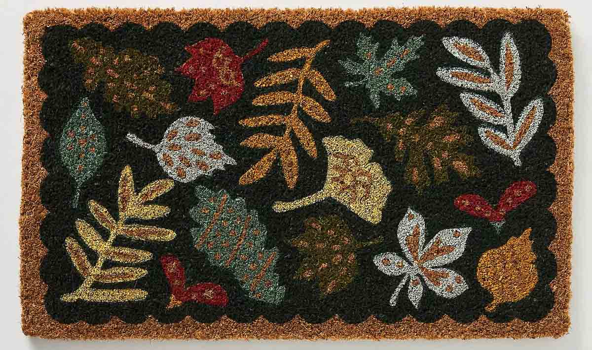 Fall leaf doormat