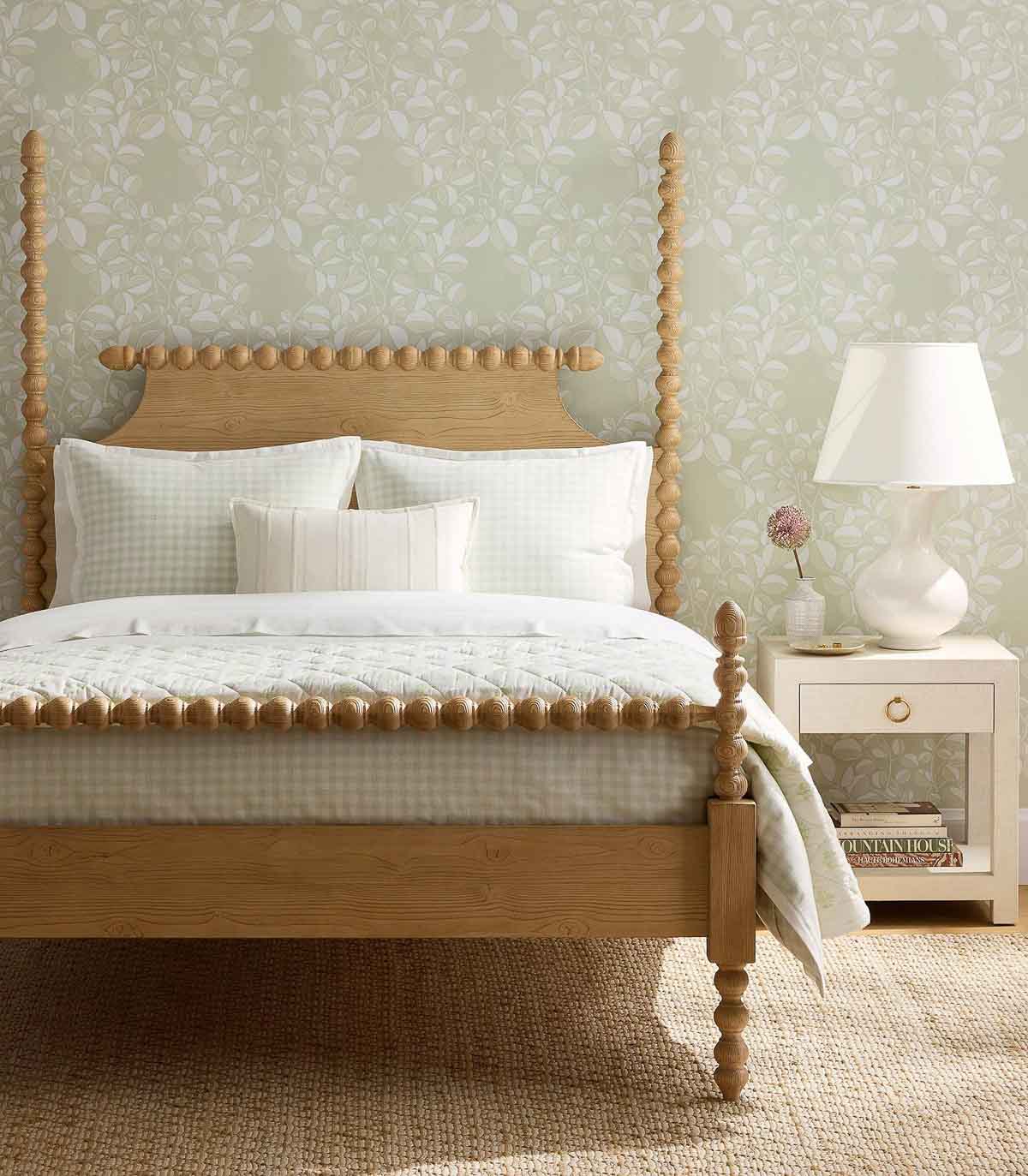Spindle bed in bedroom
