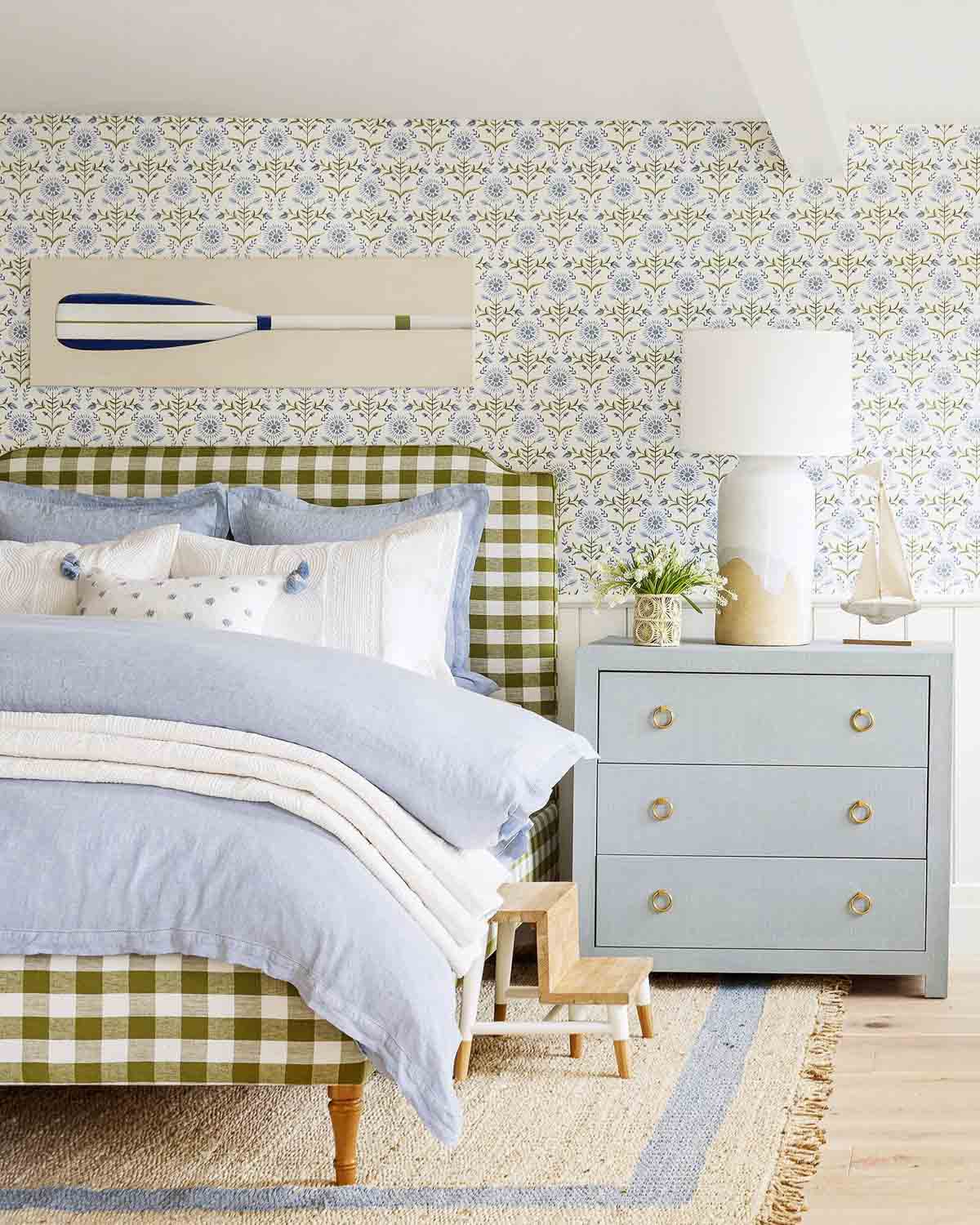 Bedroom with chest used as a nightstand