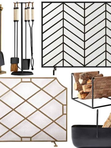 Stylish fireplace accessories