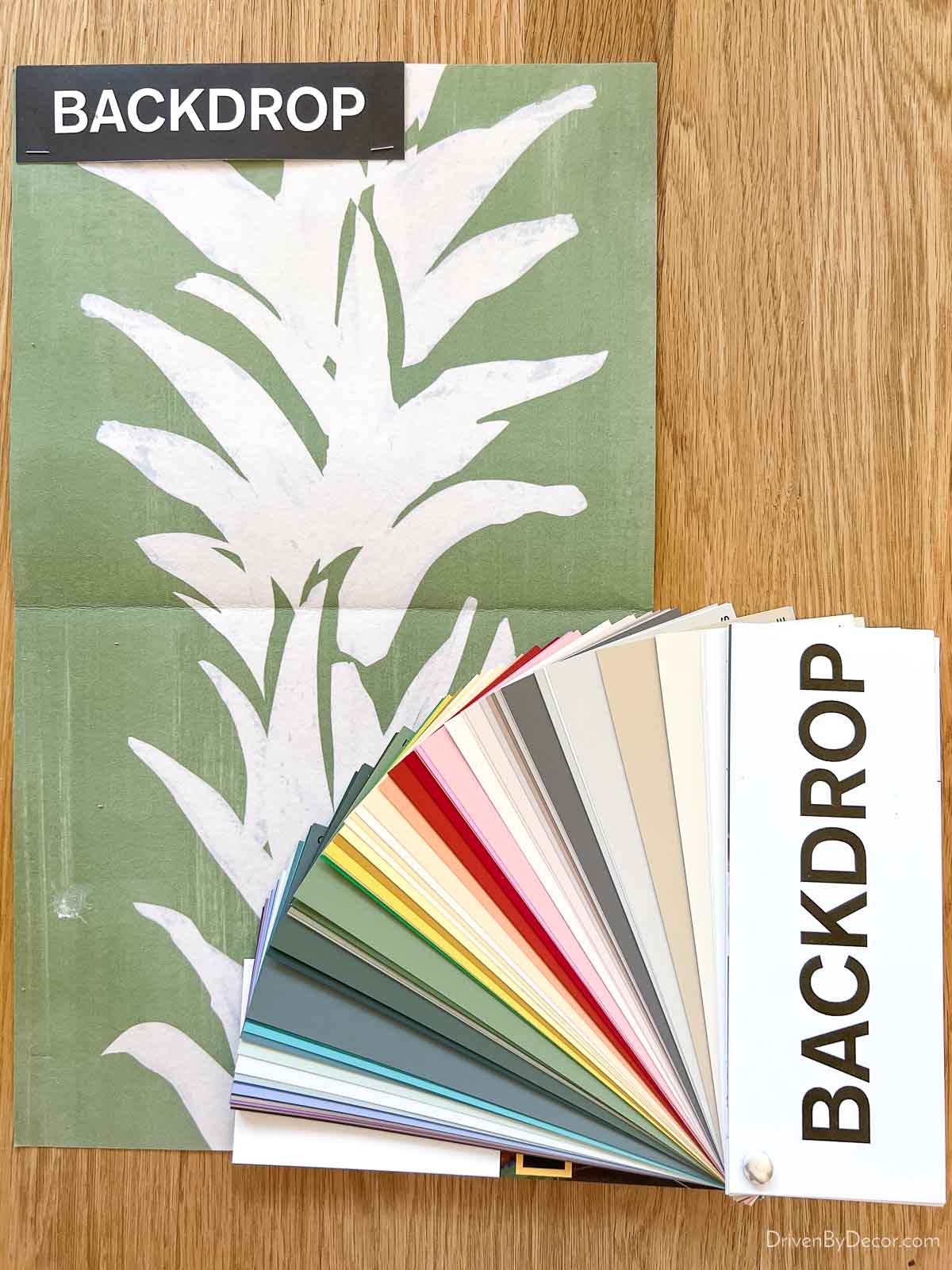 A Fabulous Wallpaper Source, A Simple Tip for Elevating the Look of Your Bathroom, + 15 Way Day Must-Haves Backdrop paint colors with the green and white wallpaper I ordered