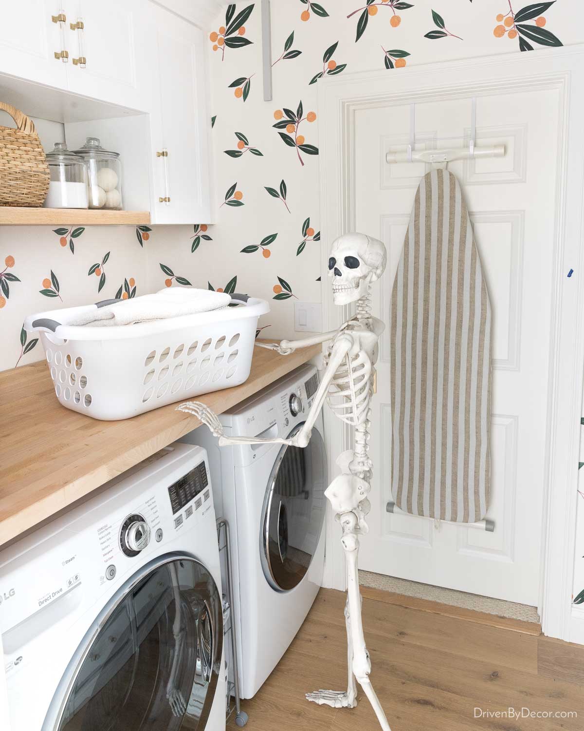 Washer Dryer Cover, Halloween Laundry Room Accessories Decor