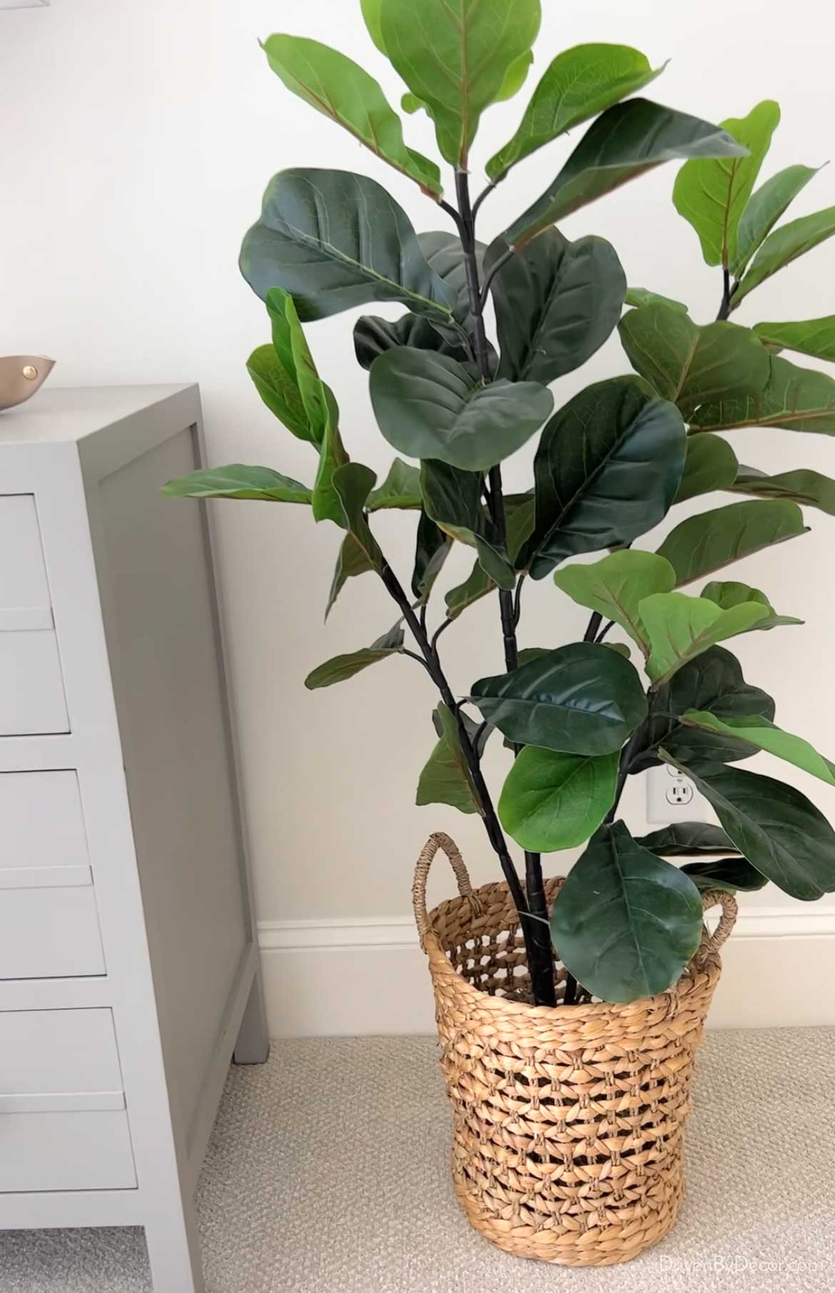 A Fabulous Wallpaper Source, A Simple Tip for Elevating the Look of Your Bathroom, + 15 Way Day Must-Haves Seagrass basket for faux plant