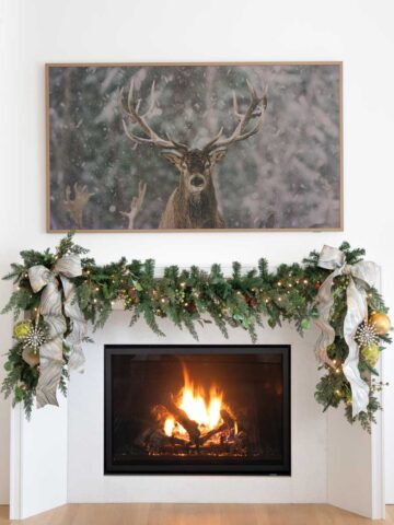 How to hang a garland on a mantel