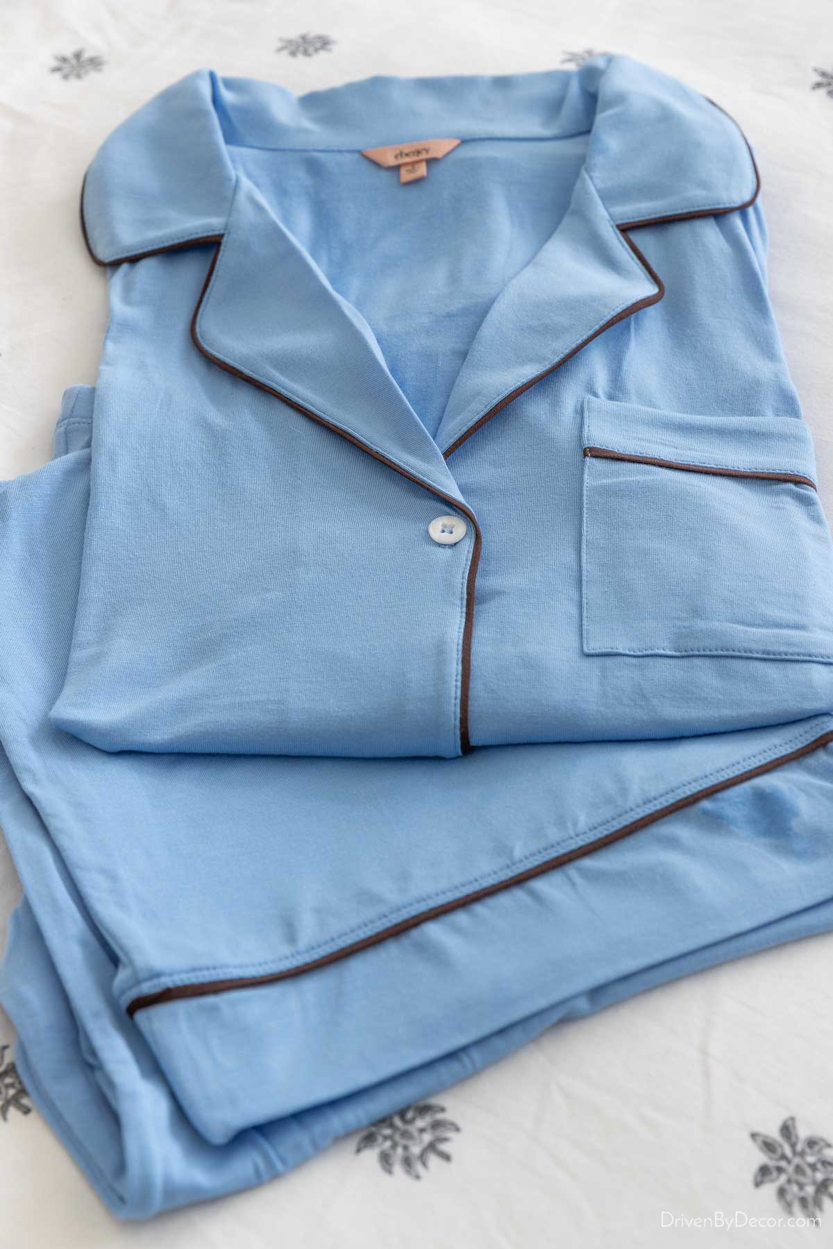 Light blue women's pajama set - super soft
