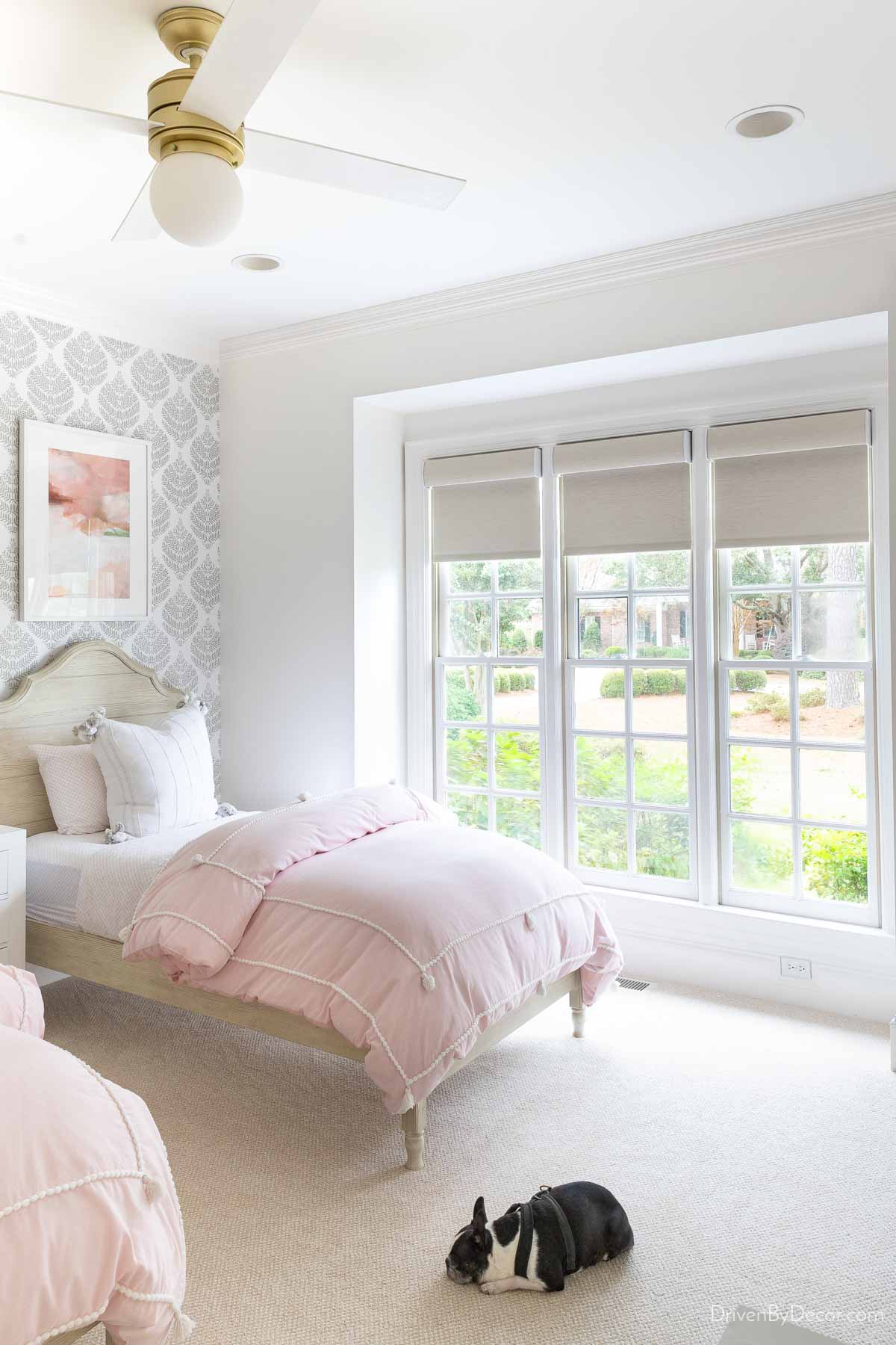 Serena Smart Shades in girls bedroom