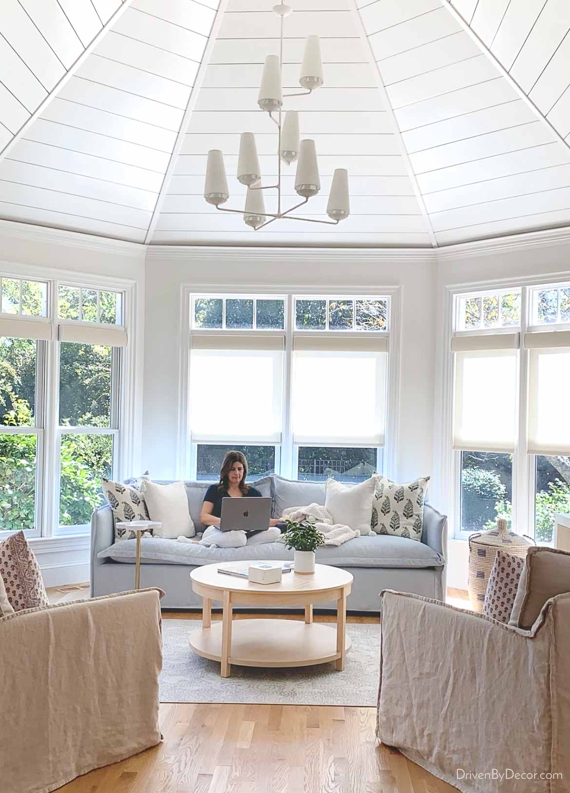 Sunroom with Serena shades