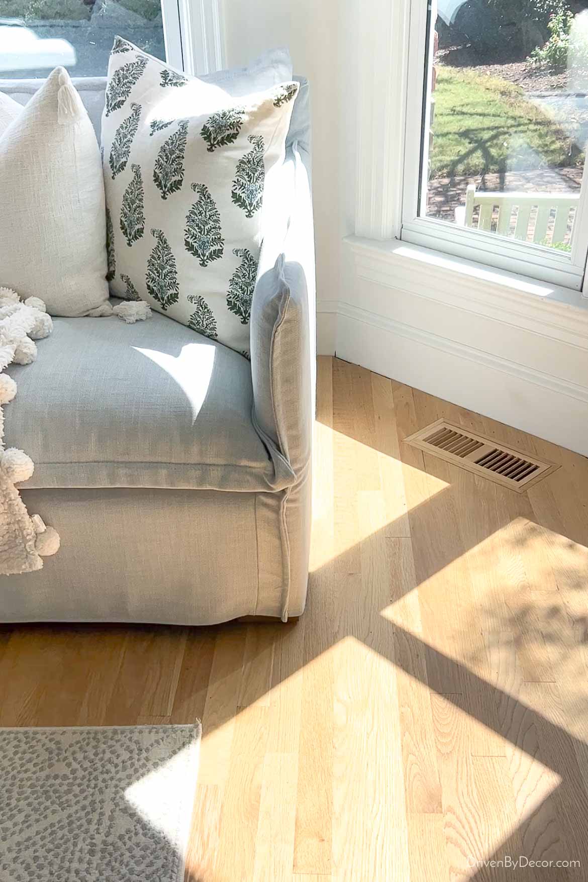 Sun fading hardwood floors