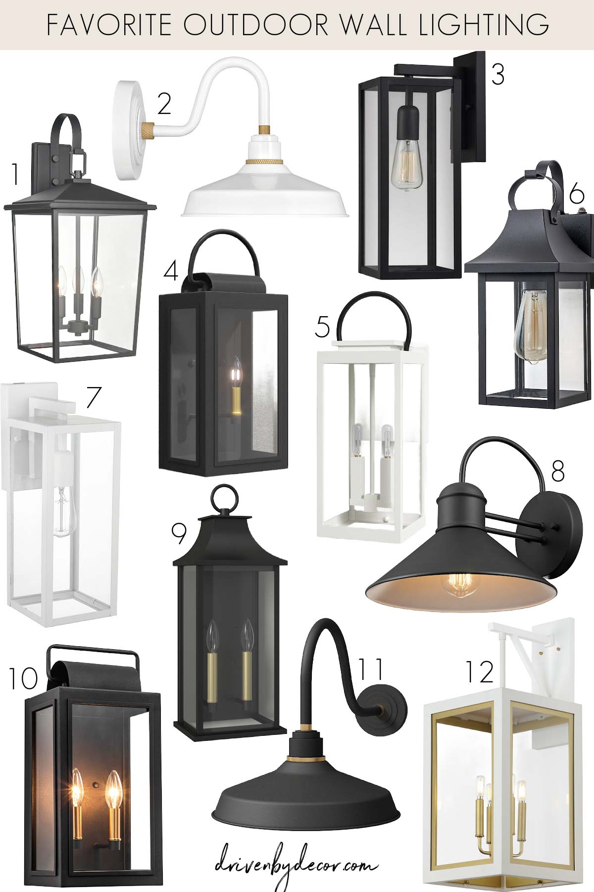 Outdoor wall lighting from Wayfair