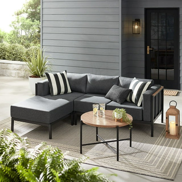 Small outdoor section with a clean-lined, modern design