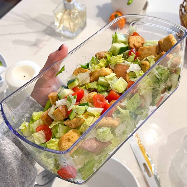 Chopped salad in veggie chopper