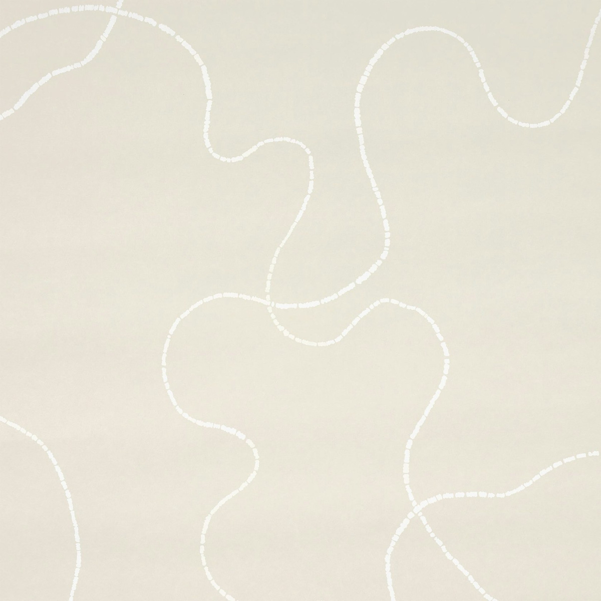 Beige wallpaper with white squiggles