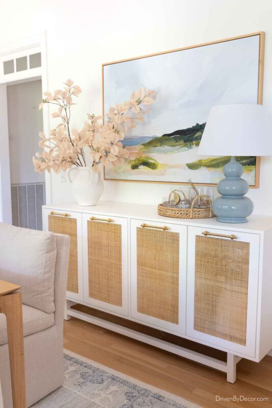 Dining room console in coastal style