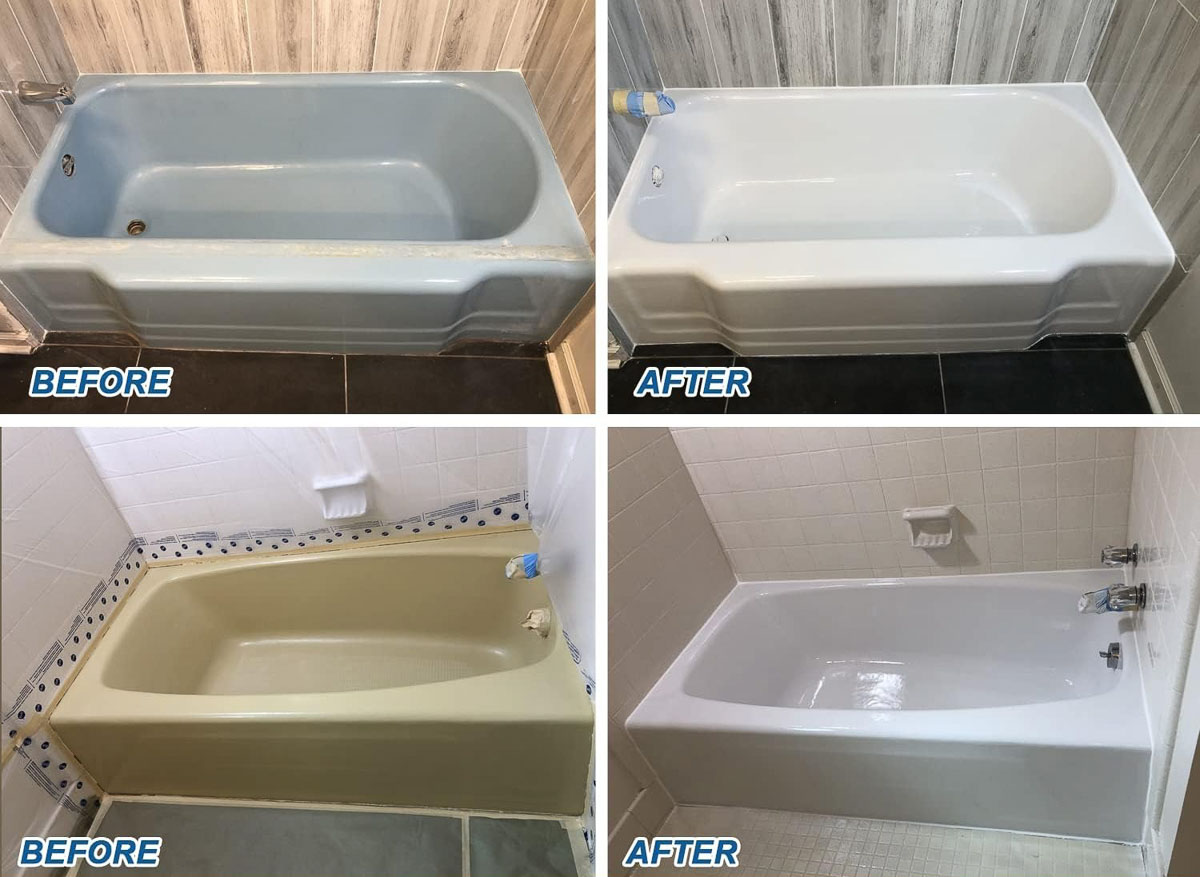 Bathtub refinishing before and after photos