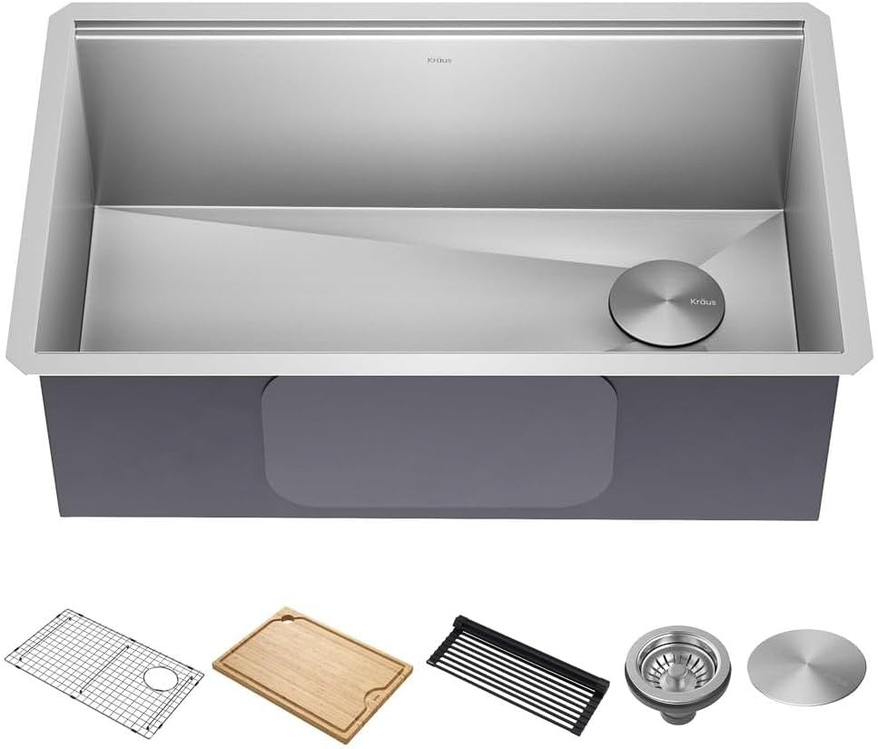 Kraus stainless steel workstation sink
