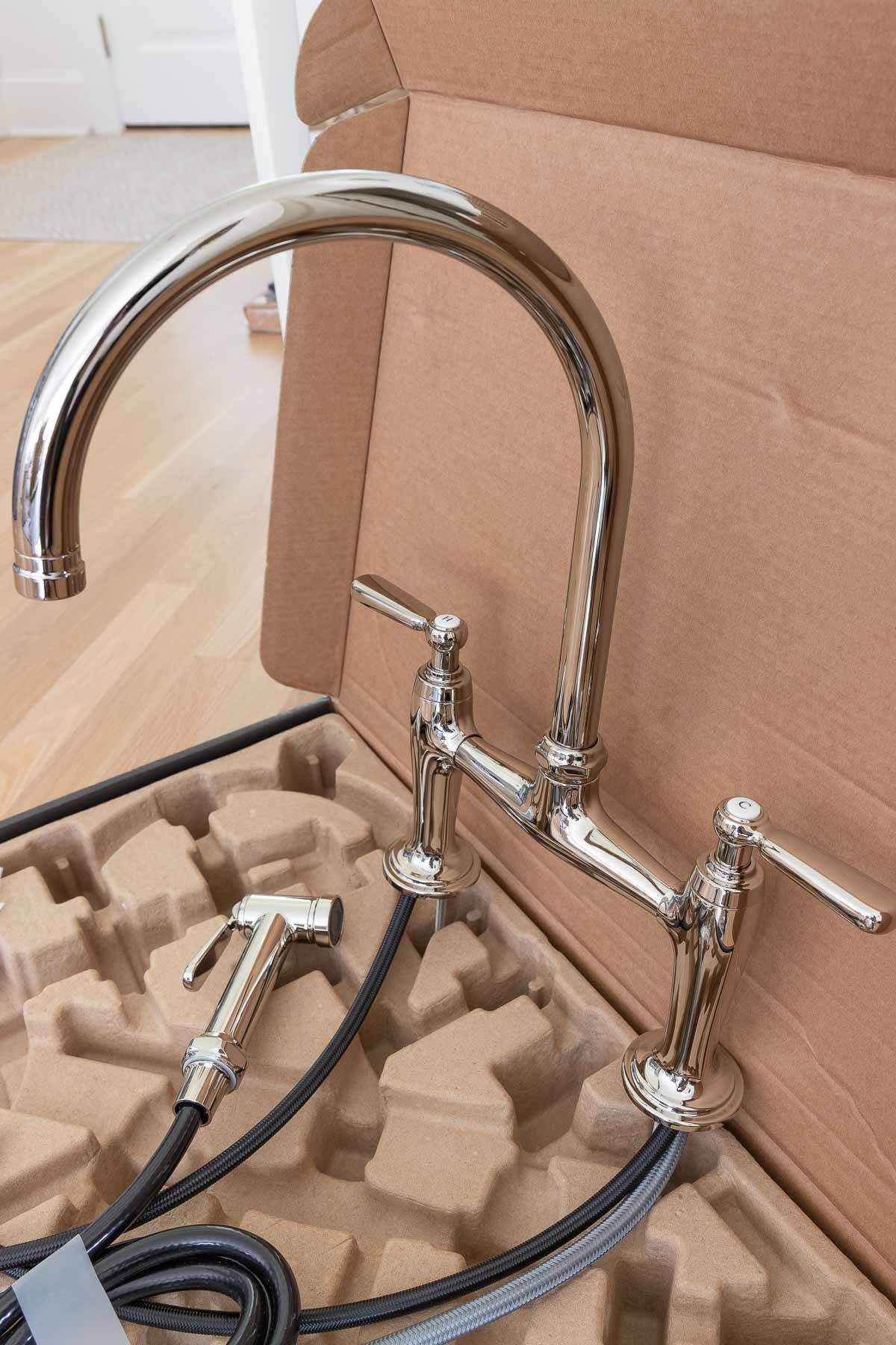 Kohler Studio McGee kitchen faucet in polished nickel