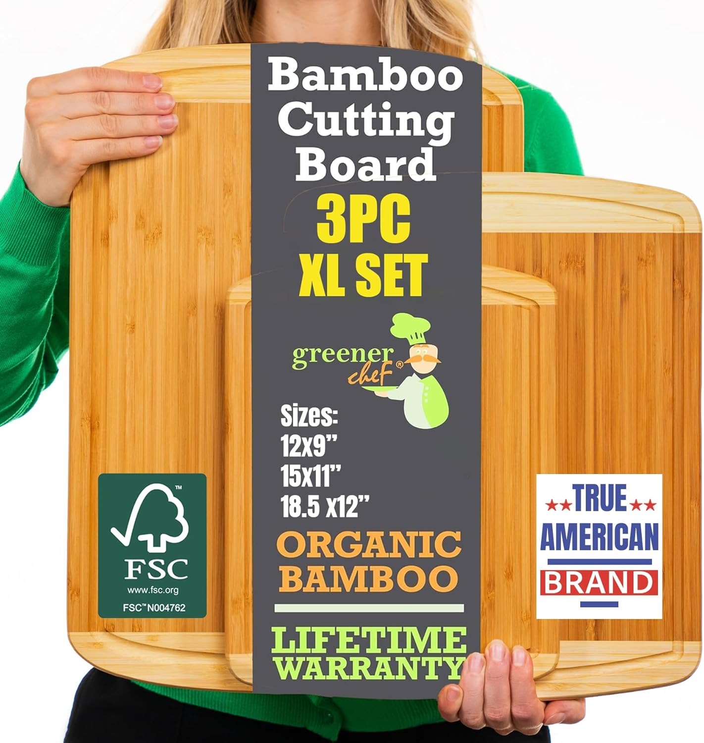 Bamboo cutting board set