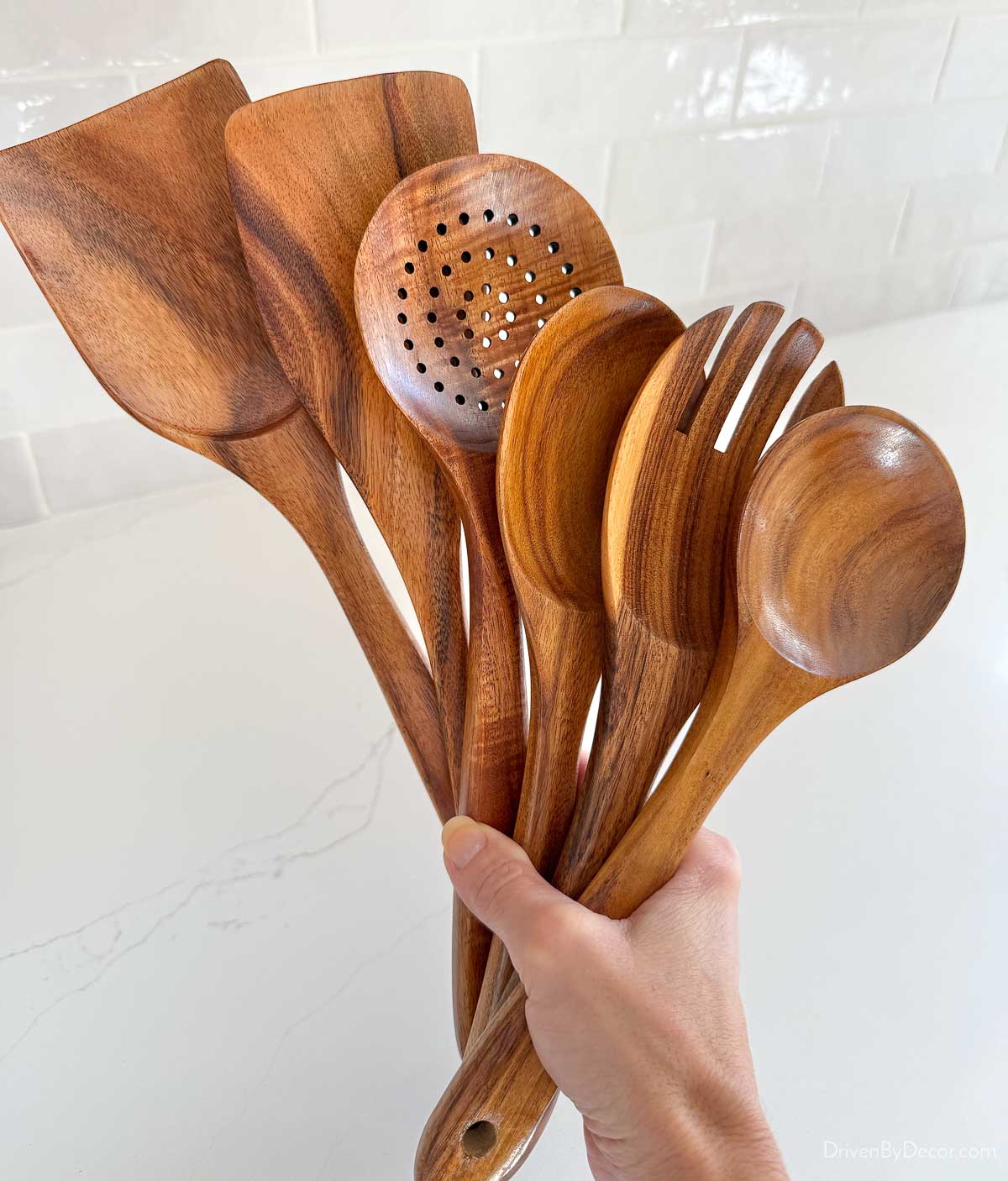 Wood cooking utensils