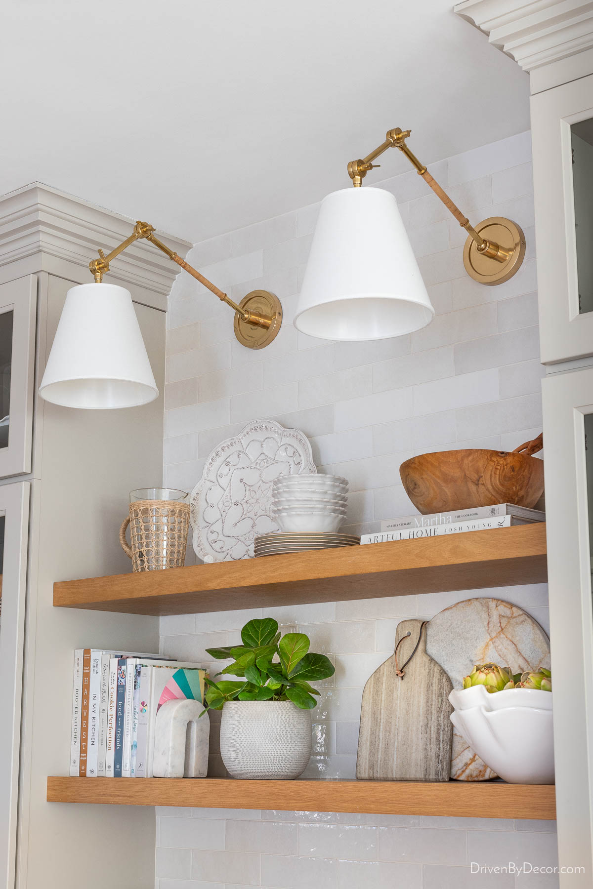 Kitchen coffee bar lighting and accessories
