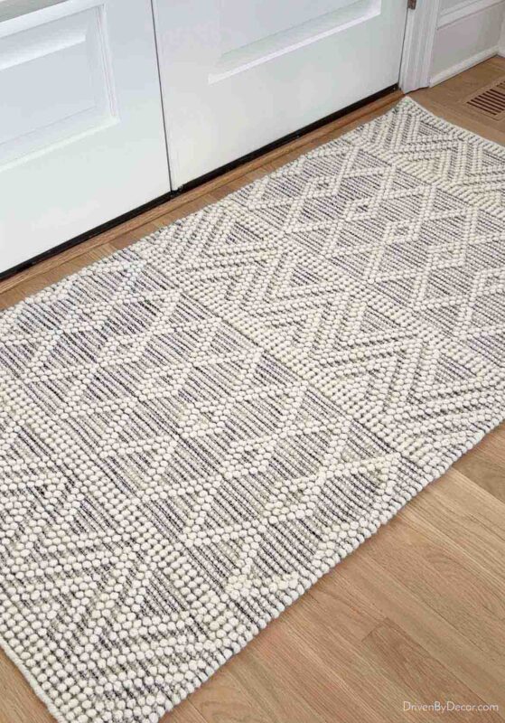 Textured neutral rug