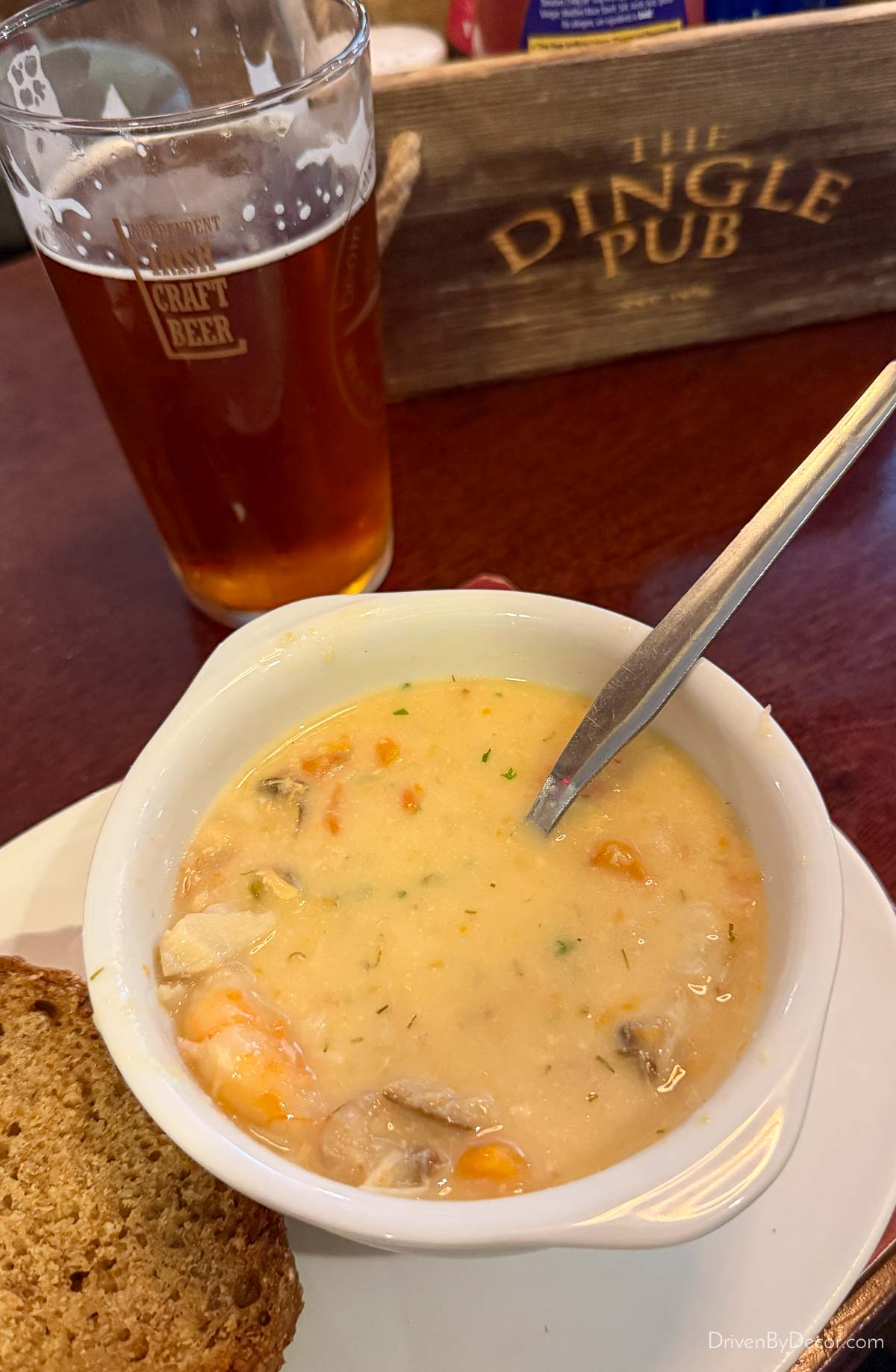 Seafood chowder at Dingle Pub