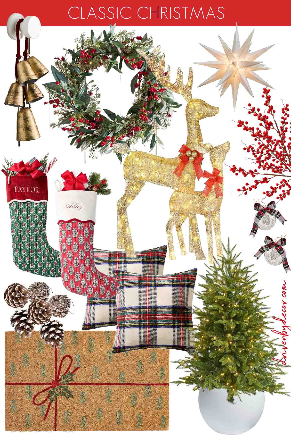 Classic Christmas decorating theme