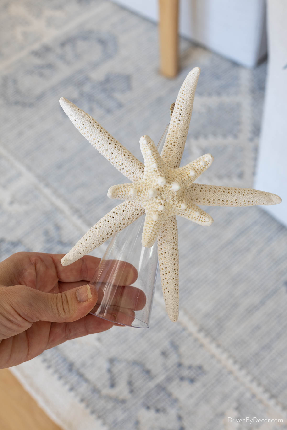 Starfish tree topper for coastal Christmas decor