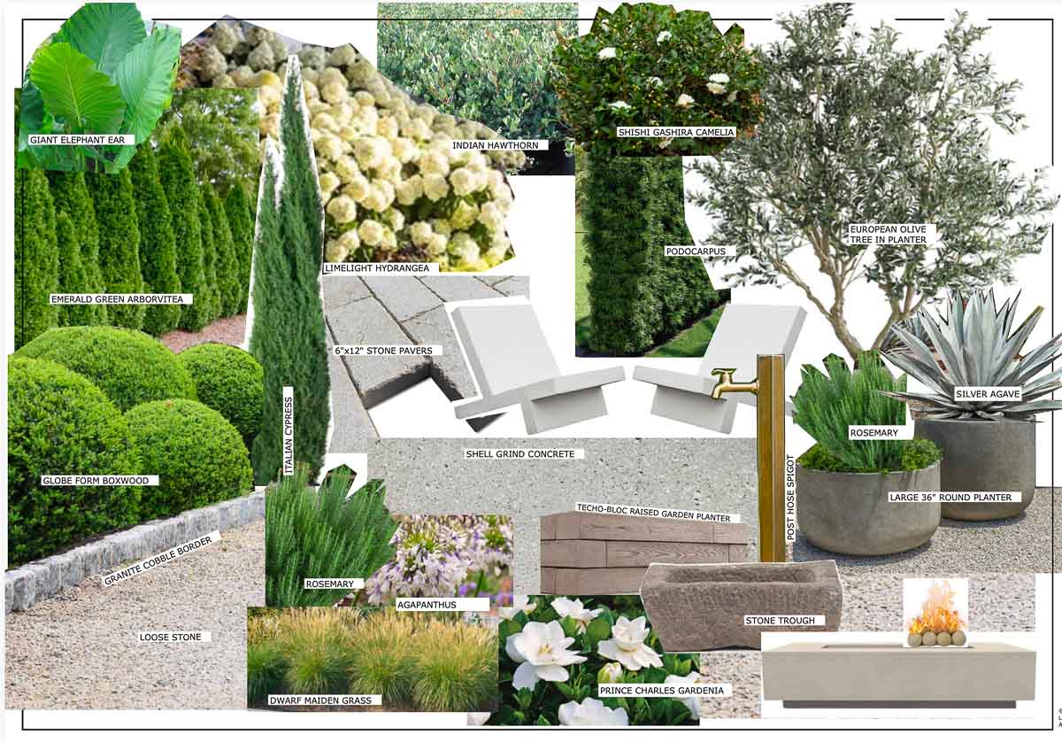 Inspo board for landscape design project