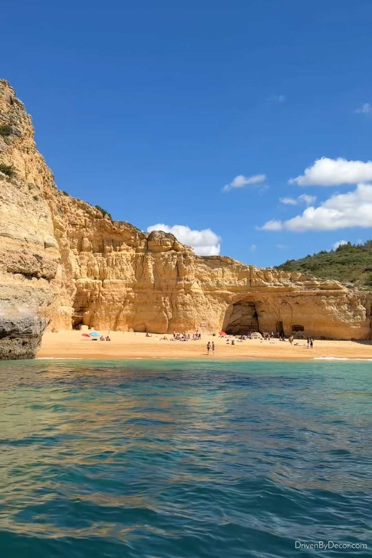 The Algarve cliffs, beach, and water