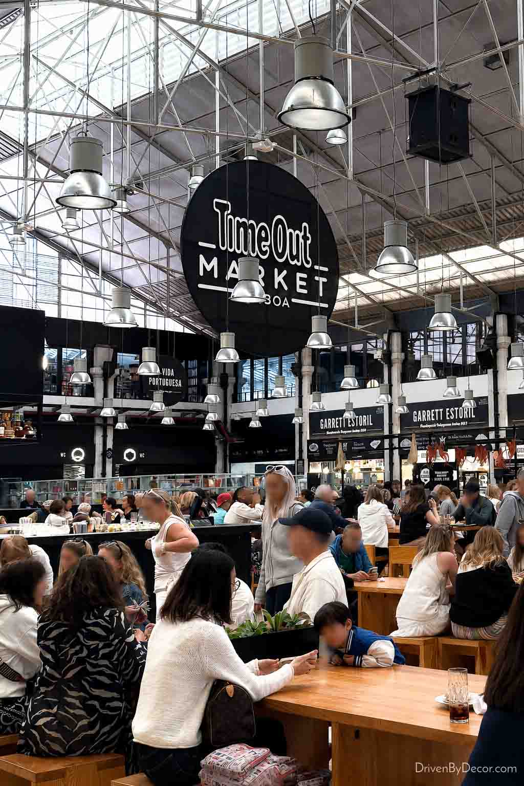Dining area at Time Out Market in Lisbon