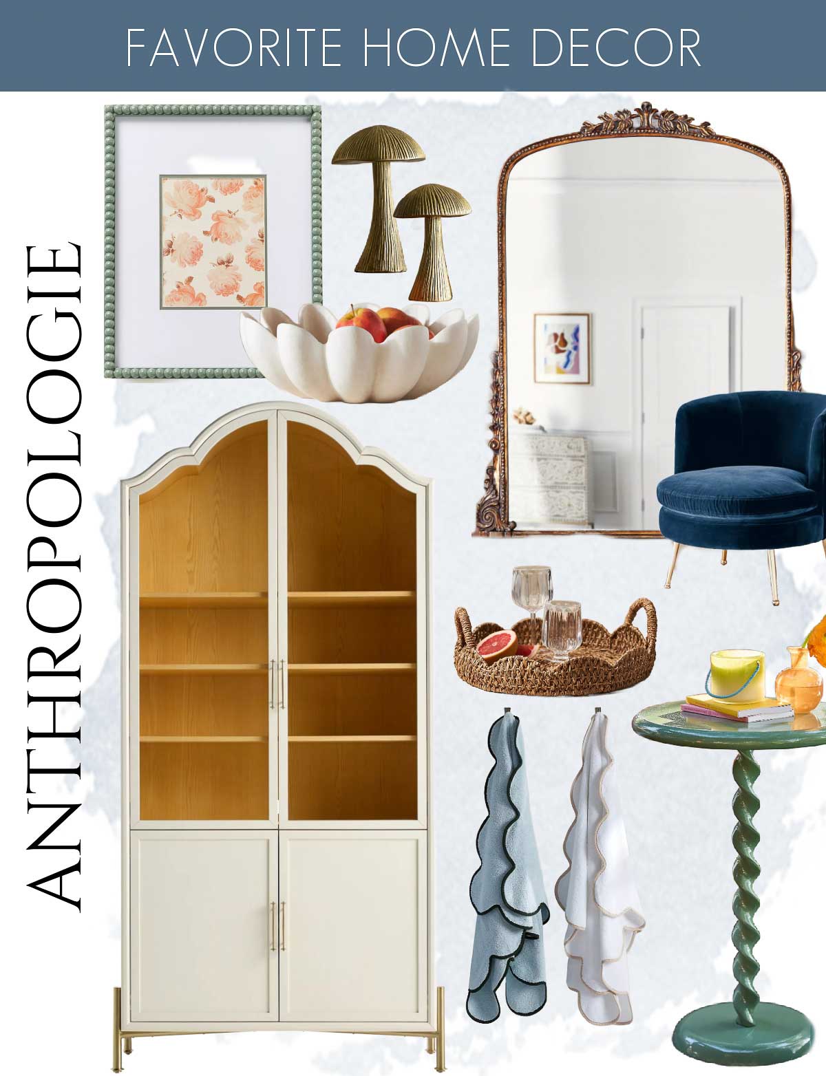 Home decor pieces from Anthropologie