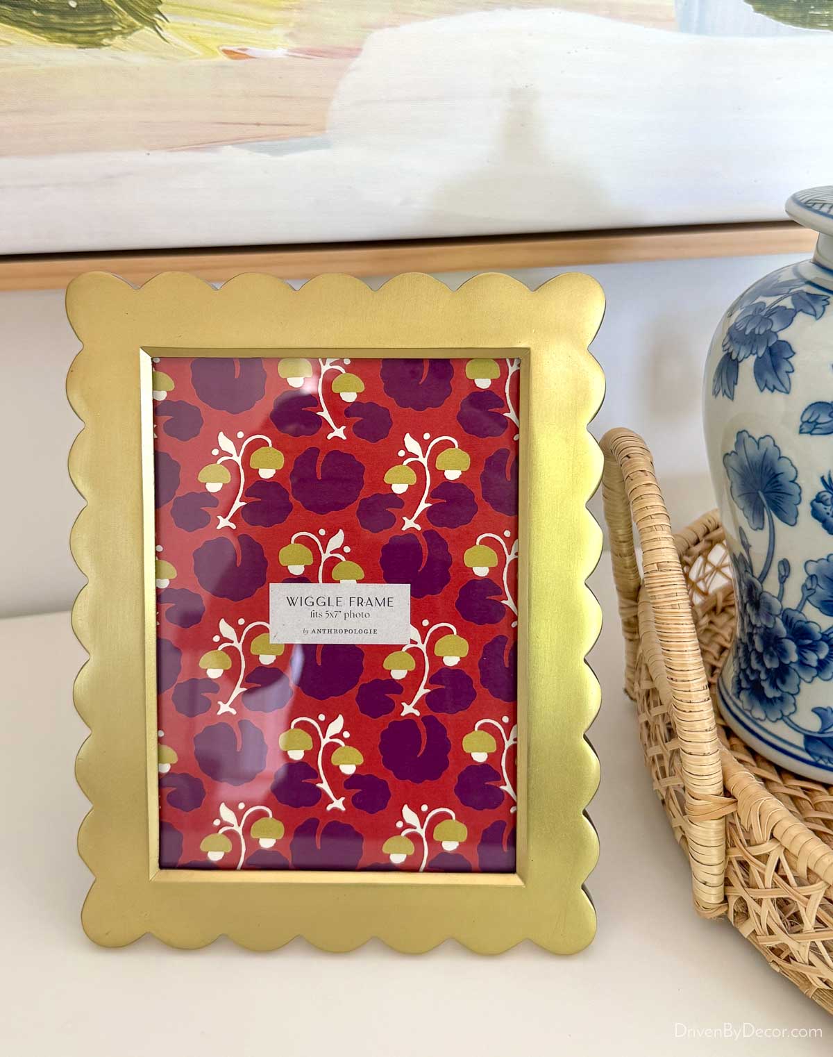 Brass scalloped frame