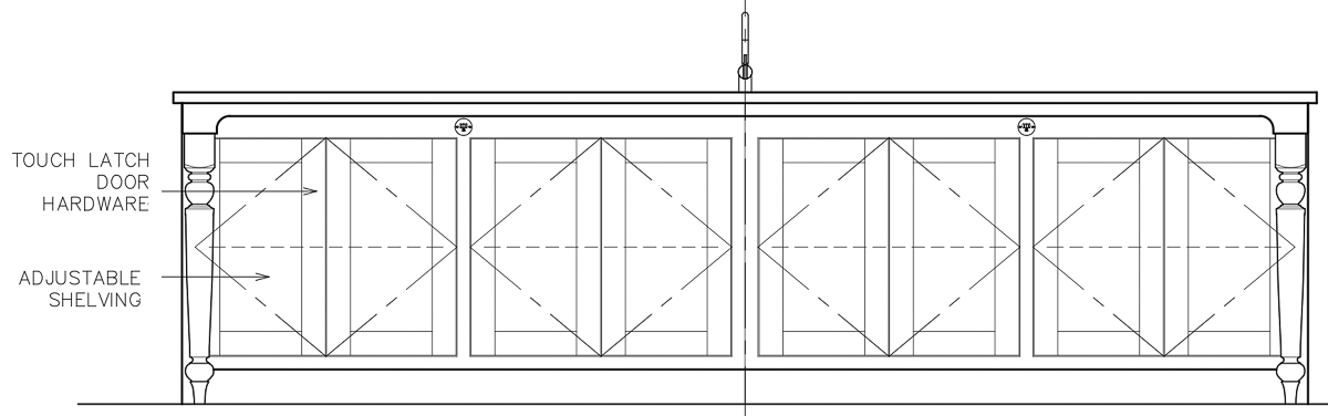 Kitchen island drawing