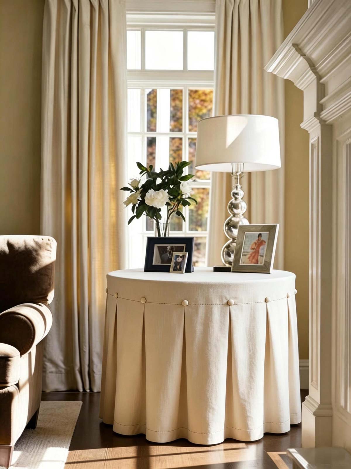 Skirted side table