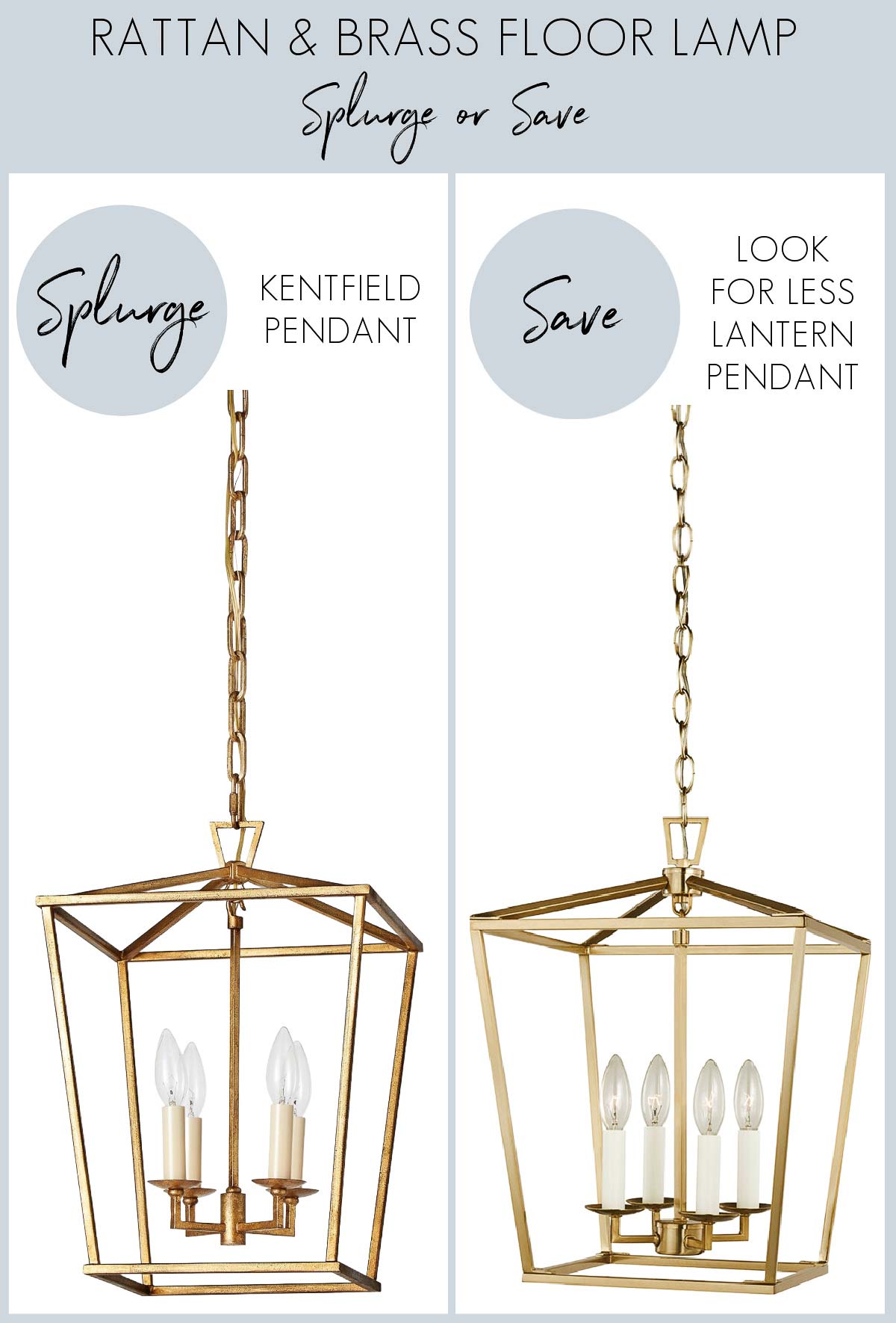 Lantern pendants in splurge and save versions