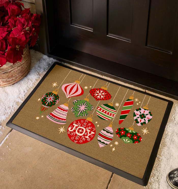 Holiday ornament doormat