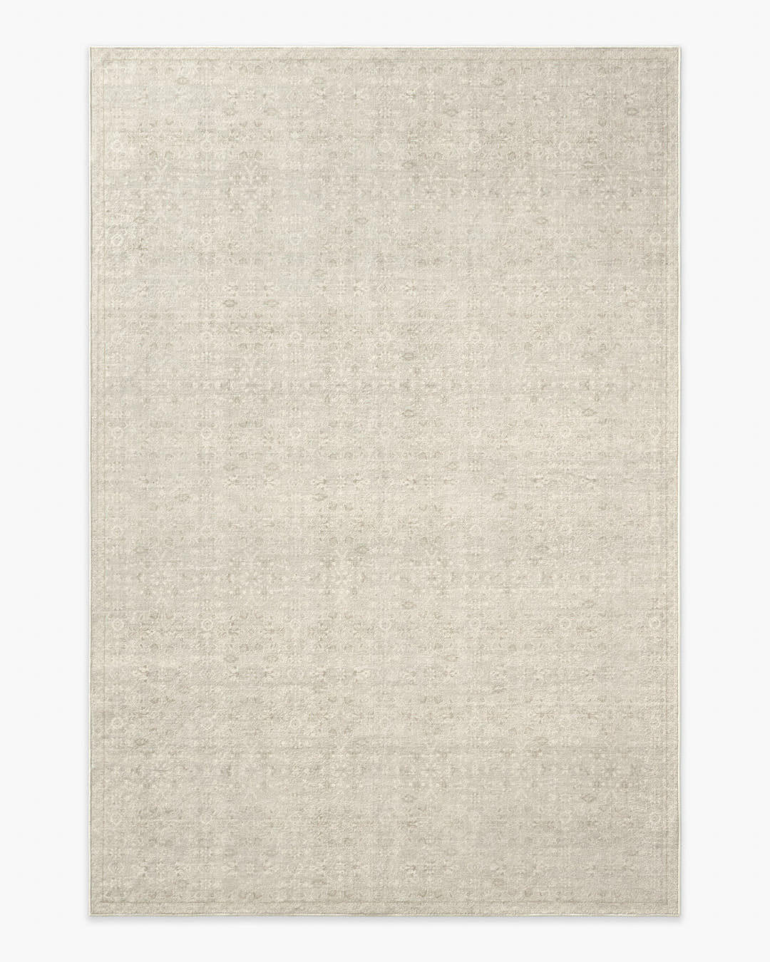 Neutral machine washable rug